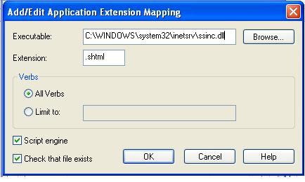 IIS Add new Applcation Mapping