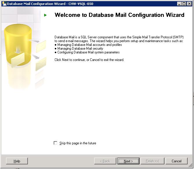 Database Mail Configuration Wizard