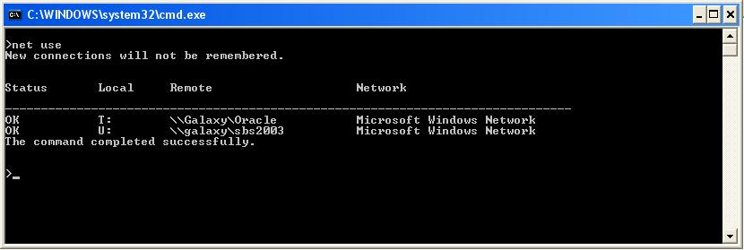 Windows Net Use command